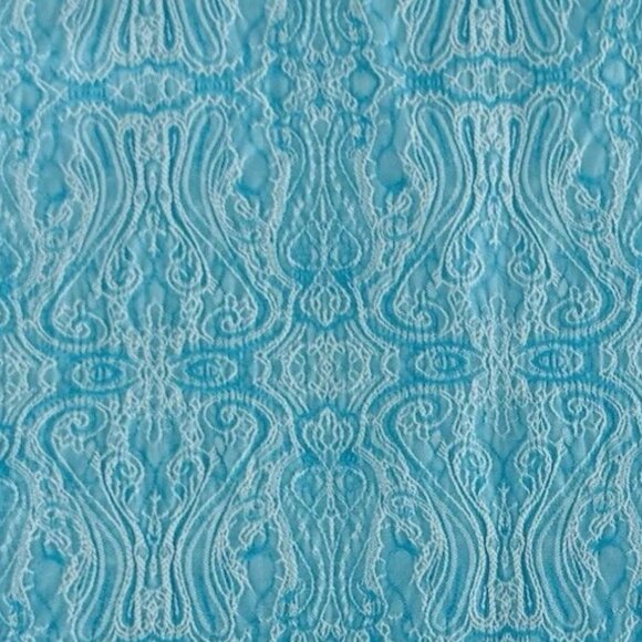 Lulu B Turquoise & White Patterned Skirt Size 10 - Picture 7 of 11